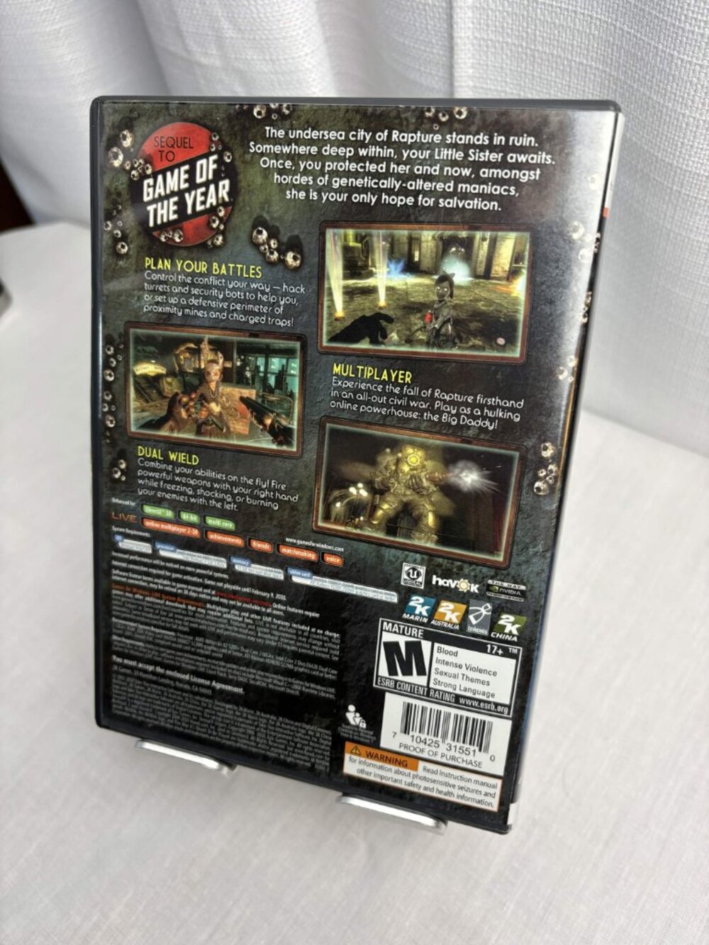 BioShock 2 PC DVD - 2010 - CIB w/Manual - Windows Live Game Complete - Picture 6 of 6